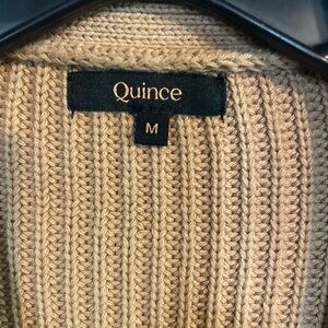Quince Beige Cable Knit boyfriend Sweater